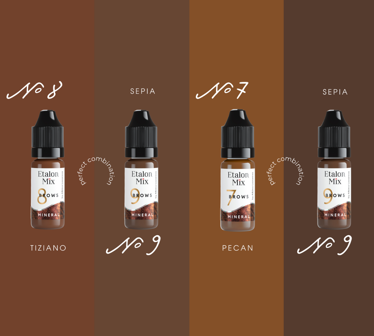 Etalon Mix Pecan 7 - Pigmento Minerale Sopracciglia - PMU TREND SHOP