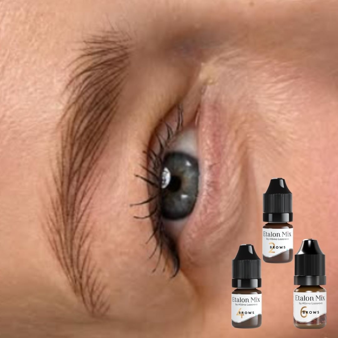 Etalon Mix Brows Hybrid Milk Chocolate Nº2 – Marrone caldo aranciato per sopracciglia PMU, dettaglio prodotto