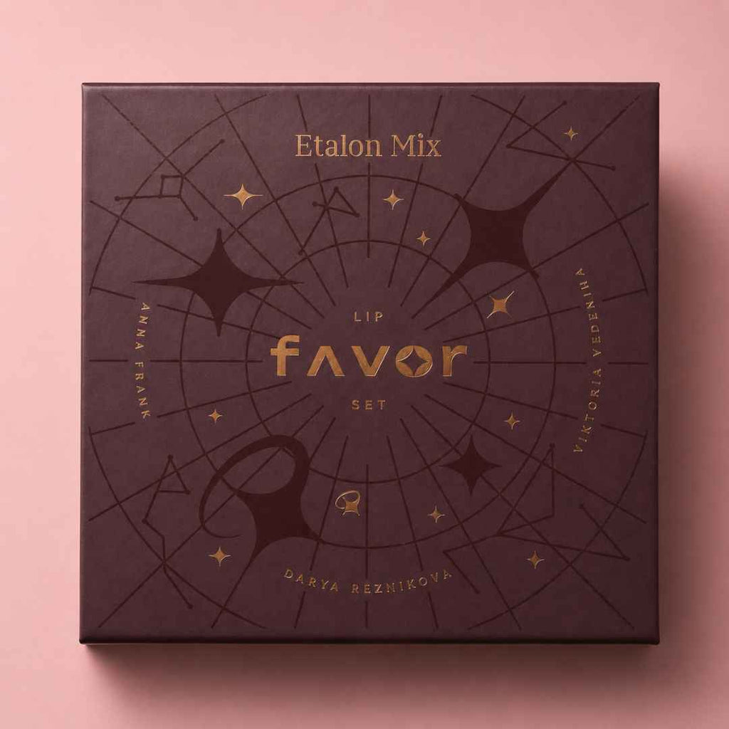 Etalon Mix Favor Lip Set – dettaglio palette nude, rosa, berry, viola e marroni per labbra PMU