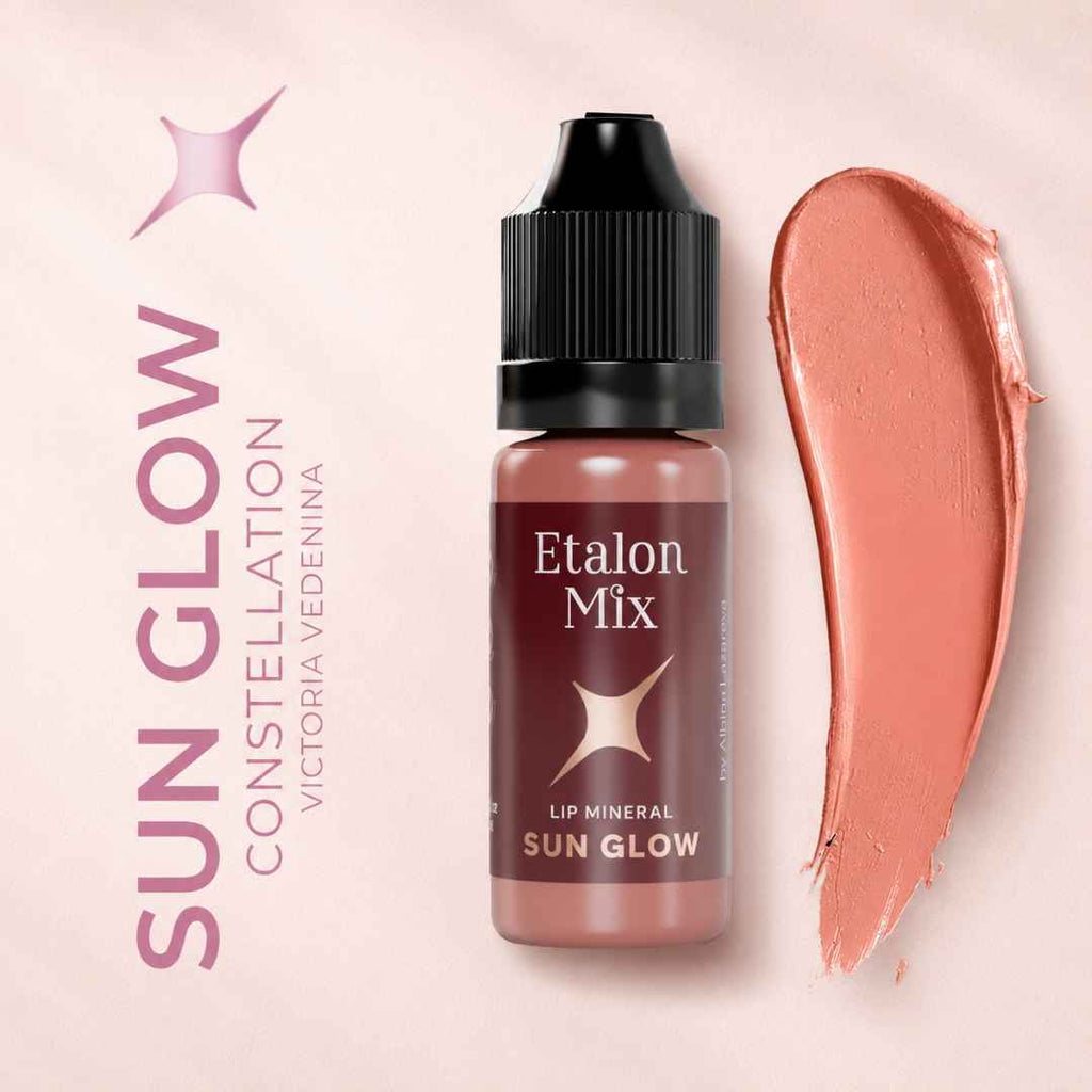 Etalon Mix Sun Glow – dettaglio rosso caldo chiaro per labbra PMU