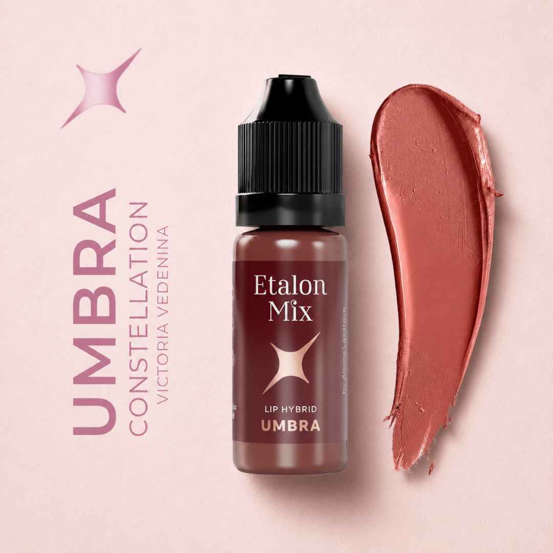 Etalon Mix Umbra – dettaglio marrone scuro freddo per labbra PMU