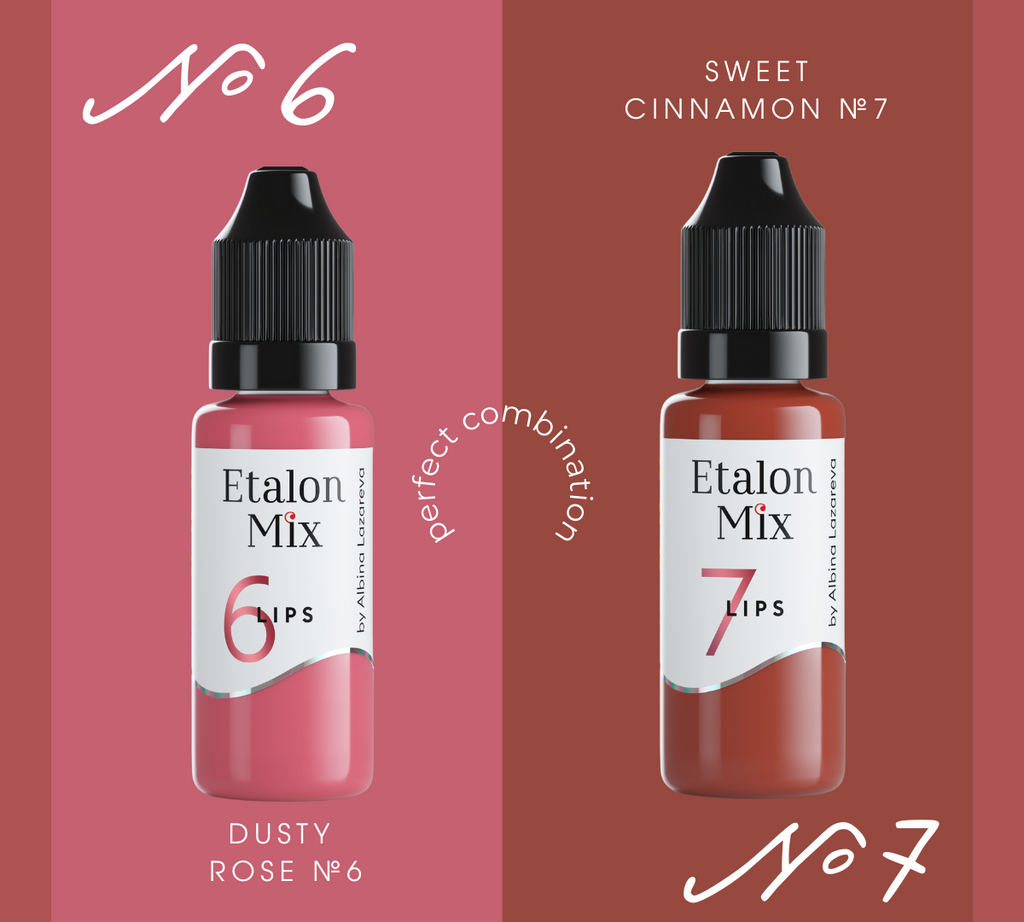 PIGMENTO TRUCCO PERMANENTE LABBRA ETALON MIX - 6 DUSTY ROSE - PMU TREND SHOP