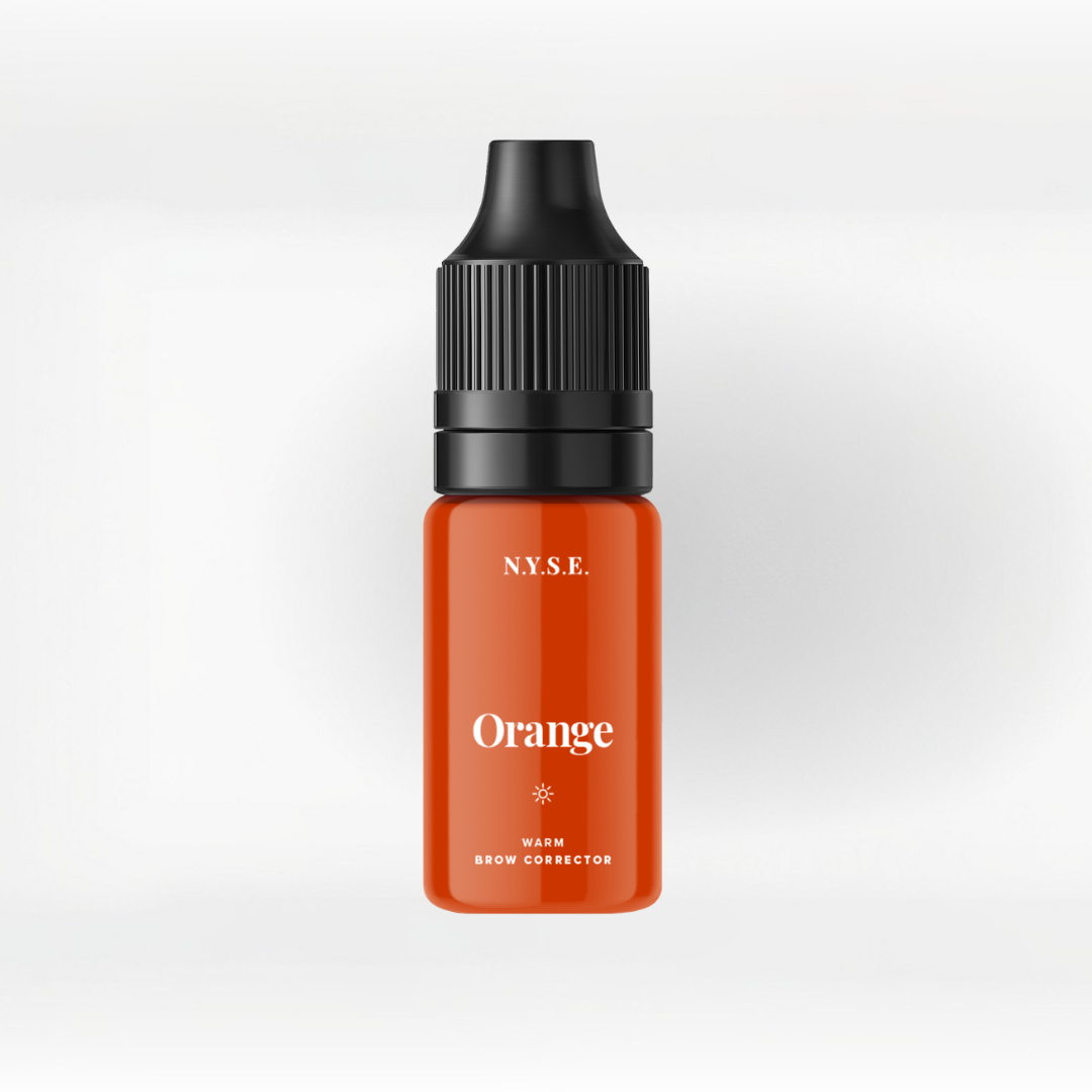 Correttore NYSE ORANGE Pigmento arancio caldo per correggere toni grigi e blu delle sopracciglia
