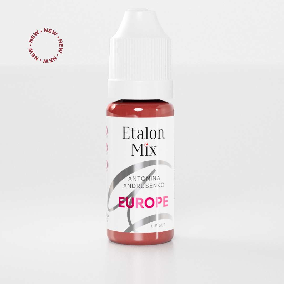 Etalon Mix Light Series Europe pigmento rosa rosso marrone scuro freddo per labbra PMU